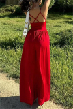 Sexy Backless Sleeveless Spaghetti Strap Vacation Cami Wide Leg Jumpsuits