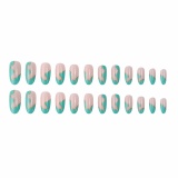 Casual Daily Ripple Press on Nude Glue on Nails French Short Press on Nails Cute Almond False Nails
