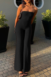 Sexy Backless Strapless Sleeveless Regular Formal Party Evening Cami Wide Leg Jumpsuits