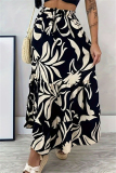 Casual Floral Print High Waist Ruffle Tiered Hem Vacation Maxi Skirts