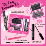 Casual Fluffy Lash Extension Kit DIY Eyelash Extension Kit Wispy Eyelash Clusters Fluffy Volume Lash