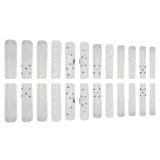 Casual Daily Butterfly Rhinestone Decor Long Press On Nails Square Shape French Style Glitter False Nails