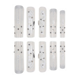 Casual Daily Butterfly Rhinestone Decor Long Press On Nails Square Shape French Style Glitter False Nails