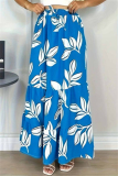 Casual Floral Print High Waist Ruffle Tiered Hem Vacation Maxi Skirts