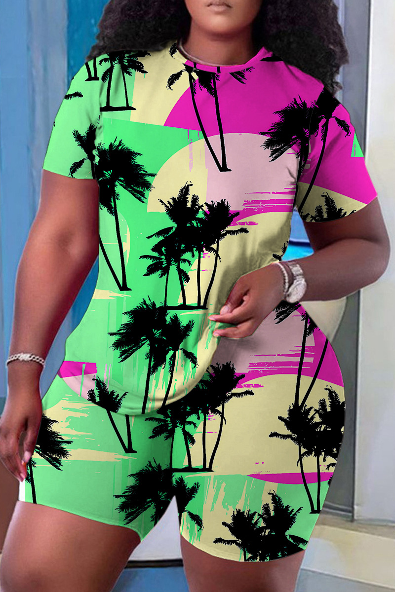 Graphic Long sleeve Short Set