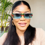 Casual Square Sun Glasses Large Frame Oversized Blue Light Blocking Non-Prescription Sunglasses