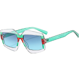Casual Square Sun Glasses Large Frame Oversized Blue Light Blocking Non-Prescription Sunglasses