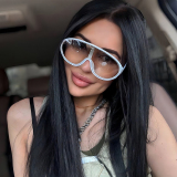 Casual Sportswear Oversized Sunglasses Trendy UV Protection Eyewear