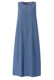 Casual O Neck Sleeveless Pocket Denim A Line Maxi Tank Dresses