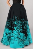 Casual Floral Print High Waist Formal Party Evening Pleated Maxi Skirts