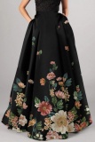 Casual Floral Print High Waist Formal Party Evening Pleated Maxi Skirts