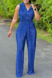 Casual Turndown Collar Sleeveless Buttons With Belt Textured Blouse And Straight Leg Pants Vacation Formal Office Lady Two Pieces Trouser Sets