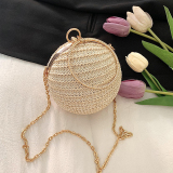 Casual Rainbow Color Knitting Vacation Beach Chains Bags