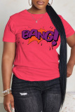 Casual Graphics Print O Neck Short Sleeve Oversize T-Shirts