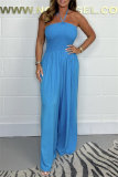 Casual Long Sleeve Belted Longline Cardigan And Sleeveless Halter Wide Leg Jumpsuits Vacation Two Pieces Matching Sets