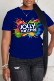 Casual Graphics Print O Neck Short Sleeve Oversize T-Shirts