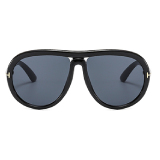 Casual Round Sunglasses Tinted Thick Frame Oversized Aviator Sunglasses