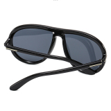 Casual Round Sunglasses Tinted Thick Frame Oversized Aviator Sunglasses