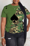 Casual Graphics Print O Neck Short Sleeve Oversize T-Shirts