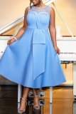 Party Formal Evening Hot Drill Ombre Print Sleeveless O Neck Mesh A Line Pleated Maxi Dresses