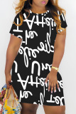 Casual Graphics PrintO Neck Short Sleeve Bodycon Mini T-shirt Dresses