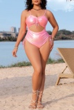 Sleeveless Backless Cross Straps Hollow Out Lace Ups One Pieces Swimsuit Vacation Beach Swimwears