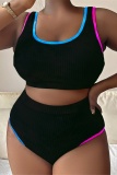 Graphcis Print V Neck Short Sleeve Cut Out T Shrit And Shorts Vacation Plus Size Two Pieces Short Set