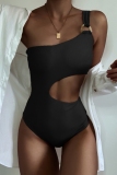 Backless Sleeveless Hollow Out One Piece Swimsuit Vacation Beach Swimwears
