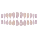 French Tip Nail Press On Nails Medium Length Fake Nails