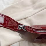 Casual Patent Leather Crescent Single Shoulder Underarm Bag