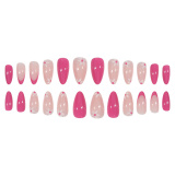 Casual Flowers Design French Tip Nail Press On Nails