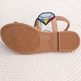 Flat Diamond Decor Toe Ring Round Slipper Transparent Thong Sandals