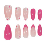 Casual Flowers Design French Tip Nail Press On Nails