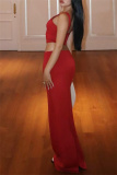 Sleeveless V Neck Tank Crop Tops And Mermaid Hem Maxi Skirt Formal Party Evening Two Pieces Dress Set