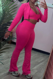 Sportwear U Neck Crop Vest Pants Set And Zipper Collar Long Sleeve Cropped Jacket Three Pieces Sweatpant Set