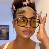 Vintage Candy Color Square Fashion Glasses Gradient Sun Glasses