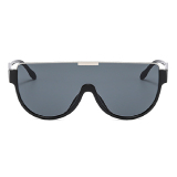 One Piece Flat Top Half Frame Oversized Large Sun Glasses