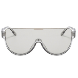 One Piece Flat Top Half Frame Oversized Large Sun Glasses