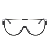 One Piece Flat Top Half Frame Oversized Large Sun Glasses