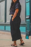 Casual Short Sleeve Crop Blouse And Harem Leg Pants Pocket Vacation Two Pieces Trouser Sets
