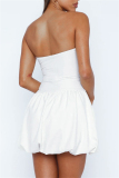 Sleeveless Backless Strapless Formal Party Evening Tube Mini Bubble Dresses