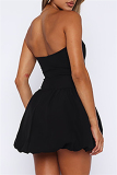 Sleeveless Backless Strapless Formal Party Evening Tube Mini Bubble Dresses