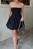 Sleeveless Backless Strapless Formal Party Evening Tube Mini Bubble Dresses