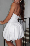 Sleeveless Backless Strapless Formal Party Evening Tube Mini Bubble Dresses