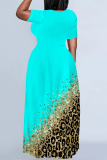 Casual Camouflage Print Animal Patchwork O Neck Printed Dresses