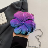 Casual Colourful Flower Shaped Chain Crossbody Bag Y2K Style Theme Party Shoulder Bag