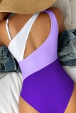Sexy Stripe Print Backless Sleeveless Cut Out One Pieces Swimsuit Beach Vacation Swimwears