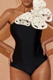 3D Cutout Butterfly Decor Backless Sleeveless One Piece Swimsuit Vacation Beach Swimwears