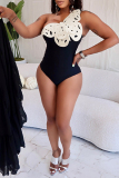 3D Cutout Butterfly Decor Backless Sleeveless One Piece Swimsuit Vacation Beach Swimwears