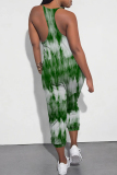 Casual Tie Dye Print Sleeveless Backless Daily Vacation Loose Cami Harem Jumpsuit